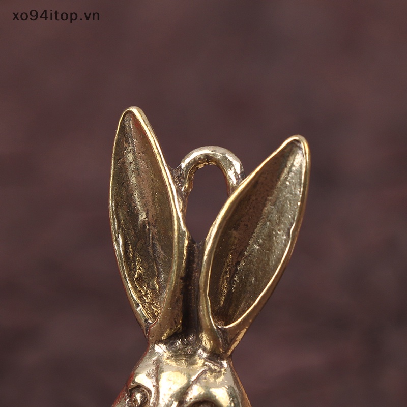 Móc Khóa Hình Thỏ Bằng Đồng Thau Dễ Thương