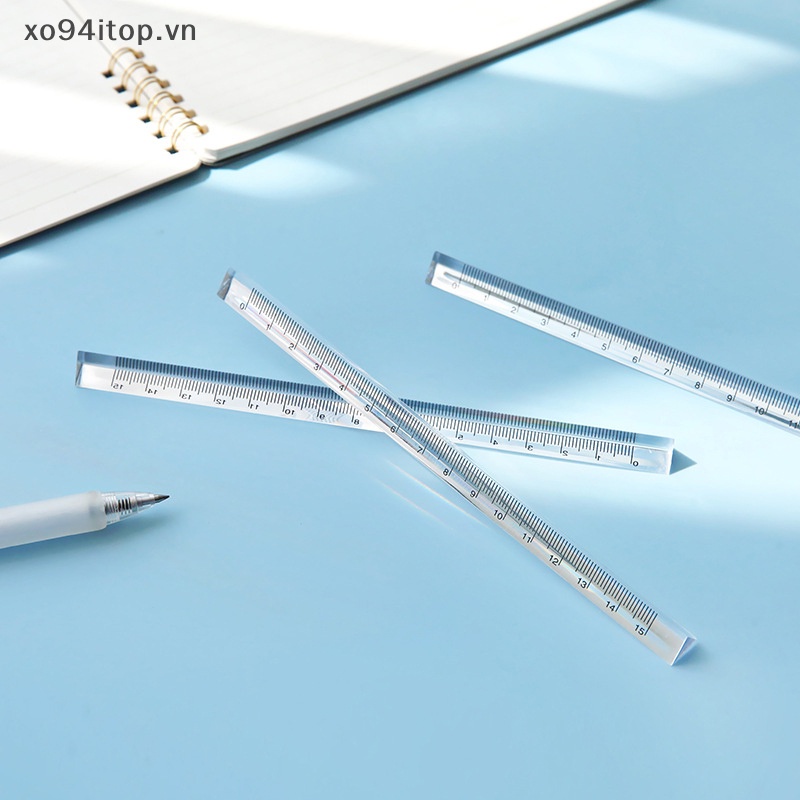 Thước Thẳng Hình Tam Giác Trong Suốt Họa Tiết Hoạt Hình Dễ Thương Dùng Để Đo Lường Văn Phòng / Trường Học
