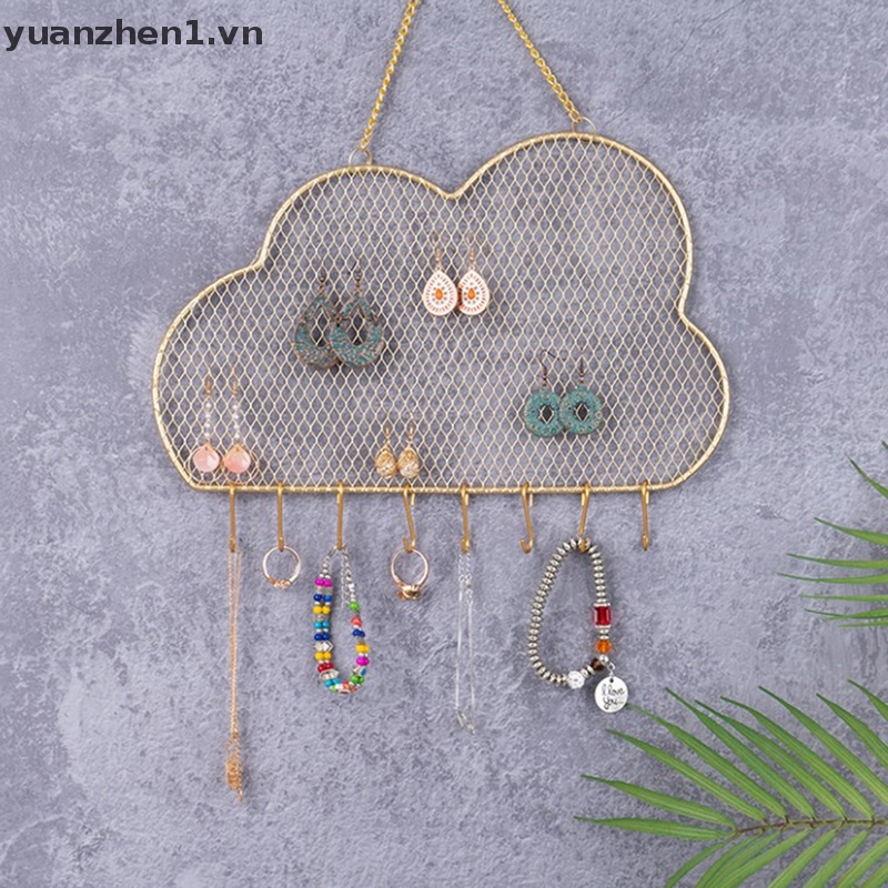 Móc Treo Bông Tai Gắn Tường Trang Trí Họa Tiết Kim Cương