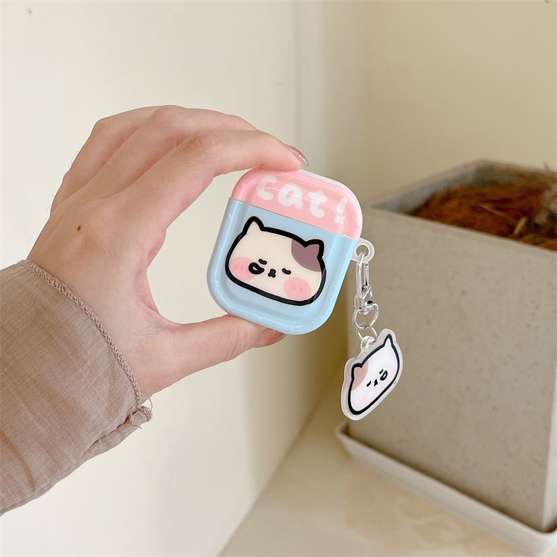 Vỏ Bảo Vệ Hộp Sạc Tai Nghe Bluetooth Không Dây Airpods1 / 2 3 Pro Pro2 Air Pods Pro 3 Hình Mèo Dễ Thương Ốp