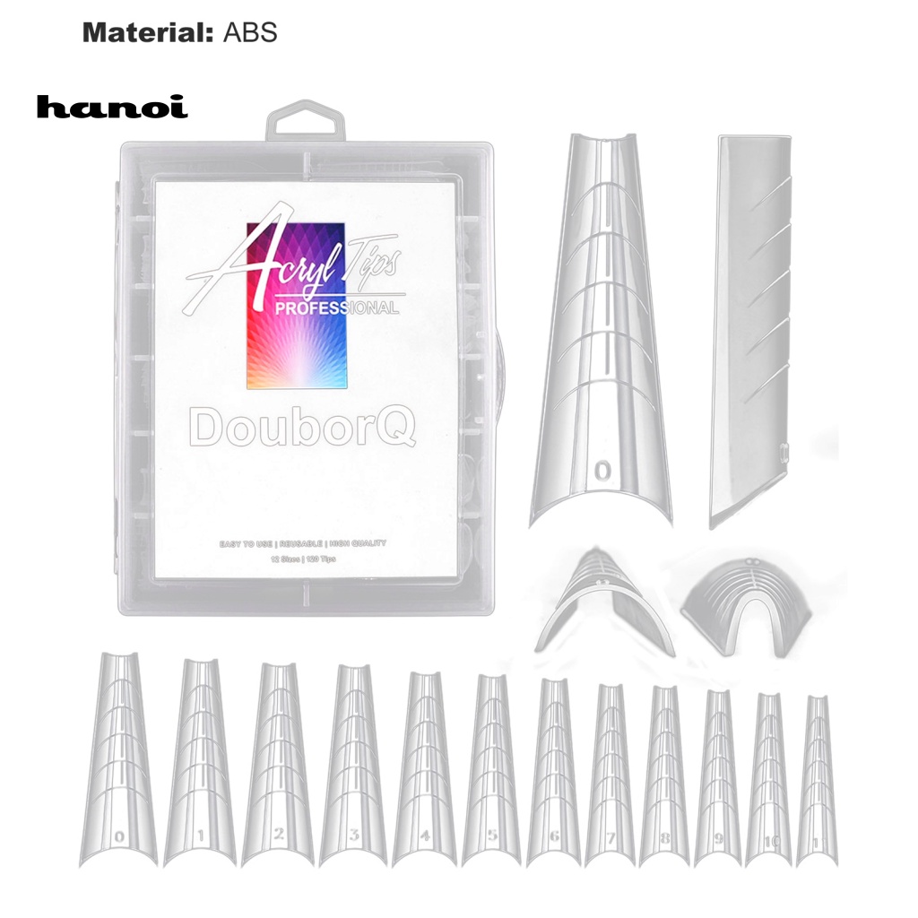 Hộp 120 Đầu Nối Móng Tay Trong Suốt Siêu Mỏng Hình Chữ V Cho Nữ