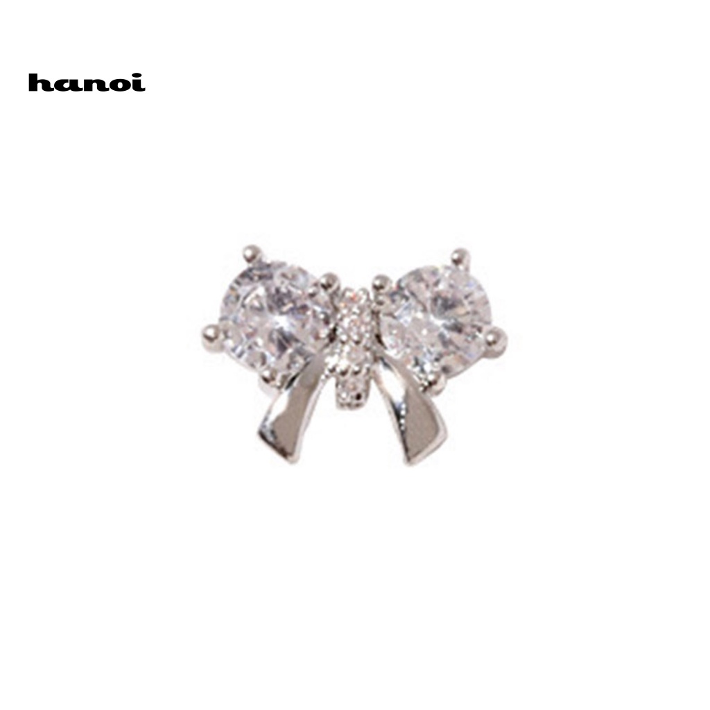 Phụ Kiện Trang Trí Móng Tay Hình Nơ Lấp Lánh Xinh Xắn DIY