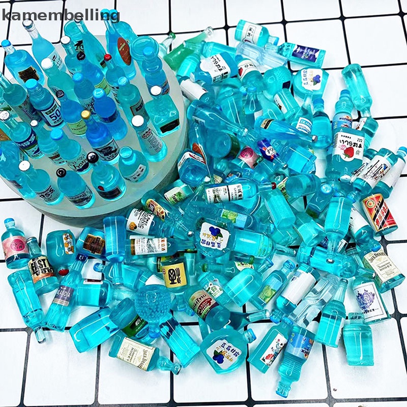 Set 10 Chai Trong Suốt Màu Xanh Ngẫu Nhiên Dùng Để Làm Đồ Trang Sức