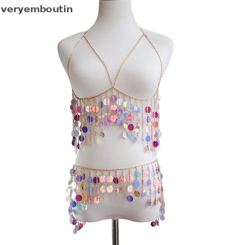 Dây Xích Đeo Hông Nhiều Lớp Đính Kim Sa Tua Rua Thời Trang Gợi Cảm Cho Nữ y2k