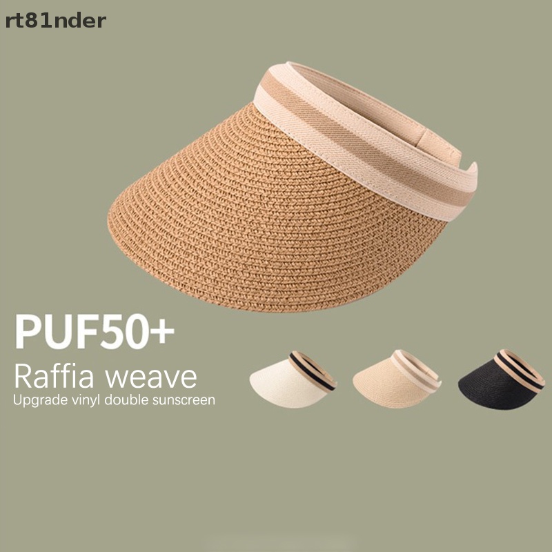 Rt Mũ Rơm Chống Nắng Hở Chóp Thoáng Khí Có Thể Gấp Gọn Thời Trang Đi Biển Cho Nữ n