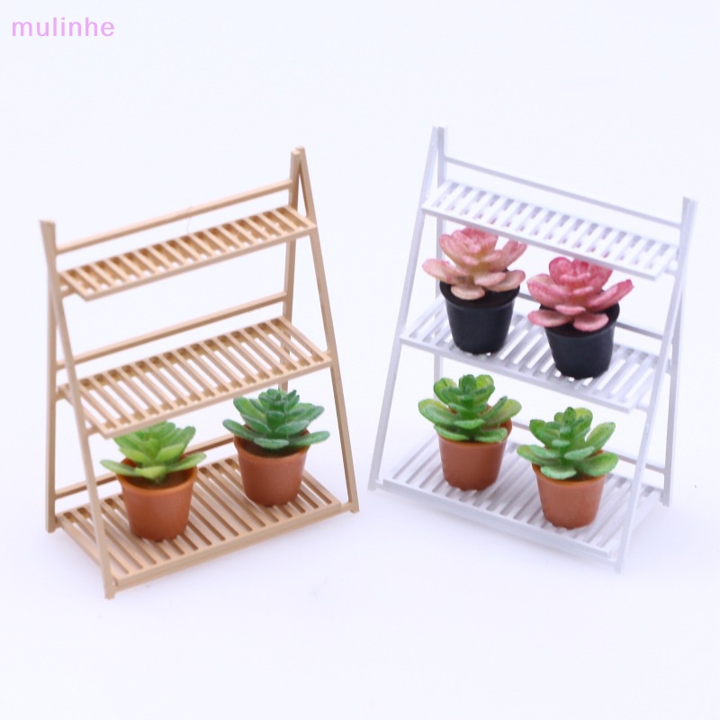 Mulinhe Bộ Chậu Hoa Mini Bằng Nhựa Cho Nhà Búp Bê Cấp vn