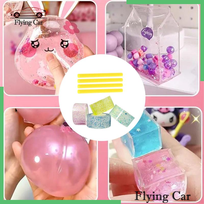 [Lzdjfmy2] 4 Cuộn Băng Dính Kim Tuyến Nano Trong Suốt Cho Người Lớn Làm Đồ Thủ Công DIY