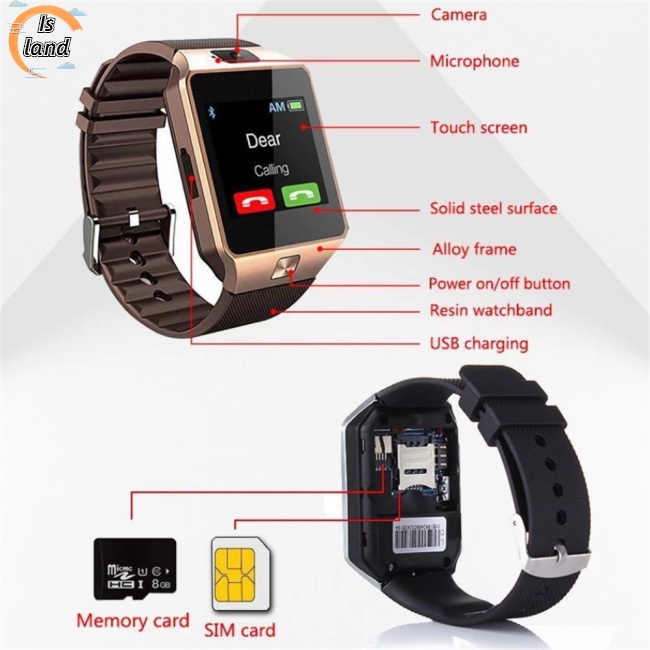Đồng Hồ Thông Minh Dz09 Hỗ Trợ Thẻ Tf 128m + rom 64m Tương Thích Với Samsung Huawei