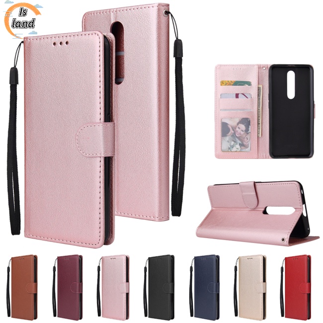 Bao Da Điện Thoại PU Dạng Ví Có 3 Ngăn Đựng Thẻ Và Khóa Cài Cho OPPO F11 pro