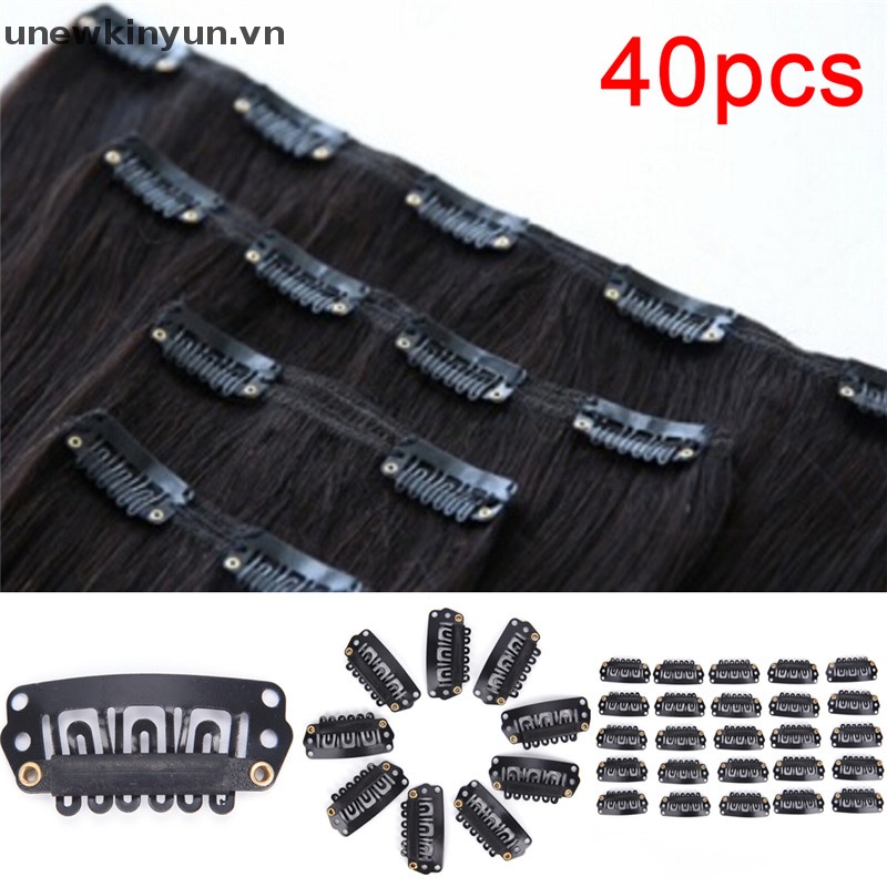 Set 40 Kẹp Nối Tóc Giả Hình Chữ U Bằng Thép Chuyên Dụng