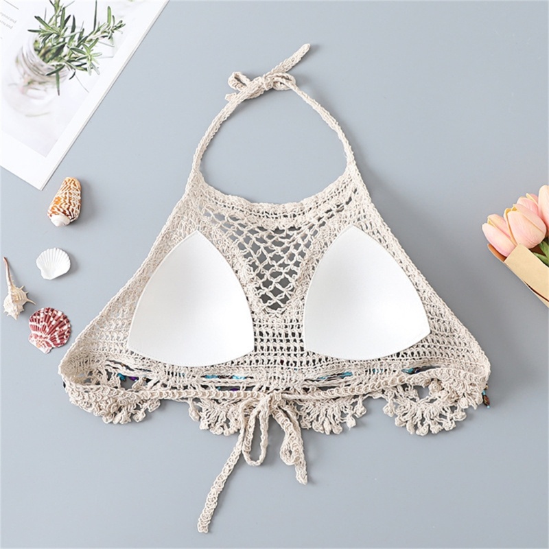 Áo Bra Dệt Kim Phối Tua Rua Thời Trang Mùa Hè Quyến Rũ Cho Nữ
