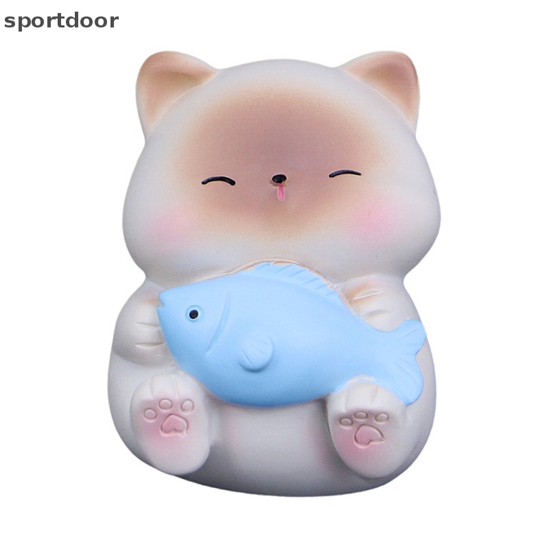 [sportoutdoor] Đồ trang trí Mèo Hoạt Hình Thu Nhỏ Trang Trí Tiểu Cảnh Để Bàn Xe Hơi [out]