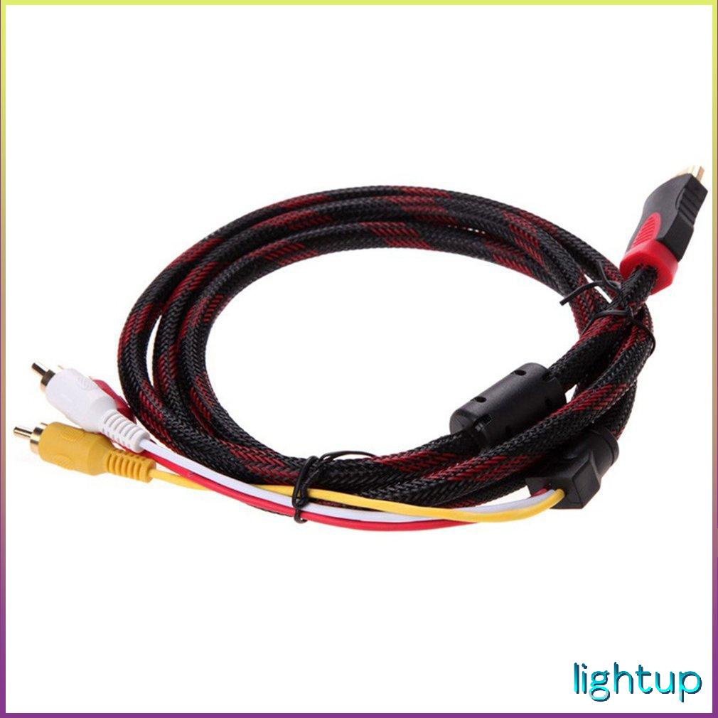 Được Thiết Kế Tinh Tế Bền Hdmi Tương Thích Nam Đến 3 Rca Video Âm Thanh Av Thành Phần Bộ Chuyển Đổi Cáp Hdtv 1080