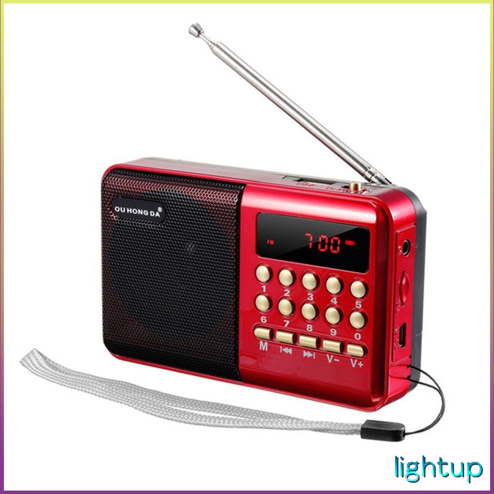 Kk11 Mini Cầm Tay Radio Kỹ Thuật Số Fm Usb Tf Mp3 Nghe Loa Sạc Đài Cho Người Cao Tuổi [Y/16]