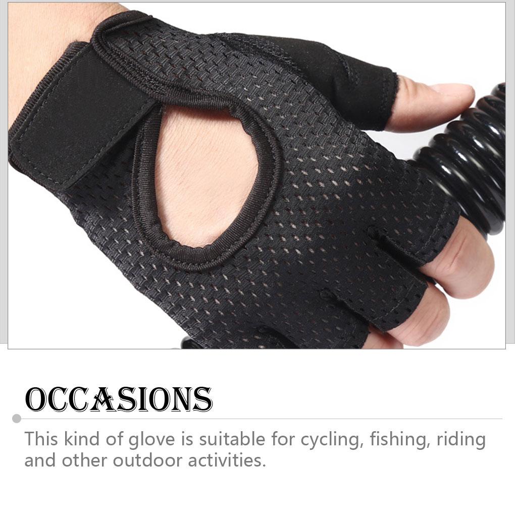 1 Đôi Găng Tay Thể Thao Nửa Ngón Chống Sốc Chống Trượt Co Giãn Bảo Vệ Khi Lái Xe