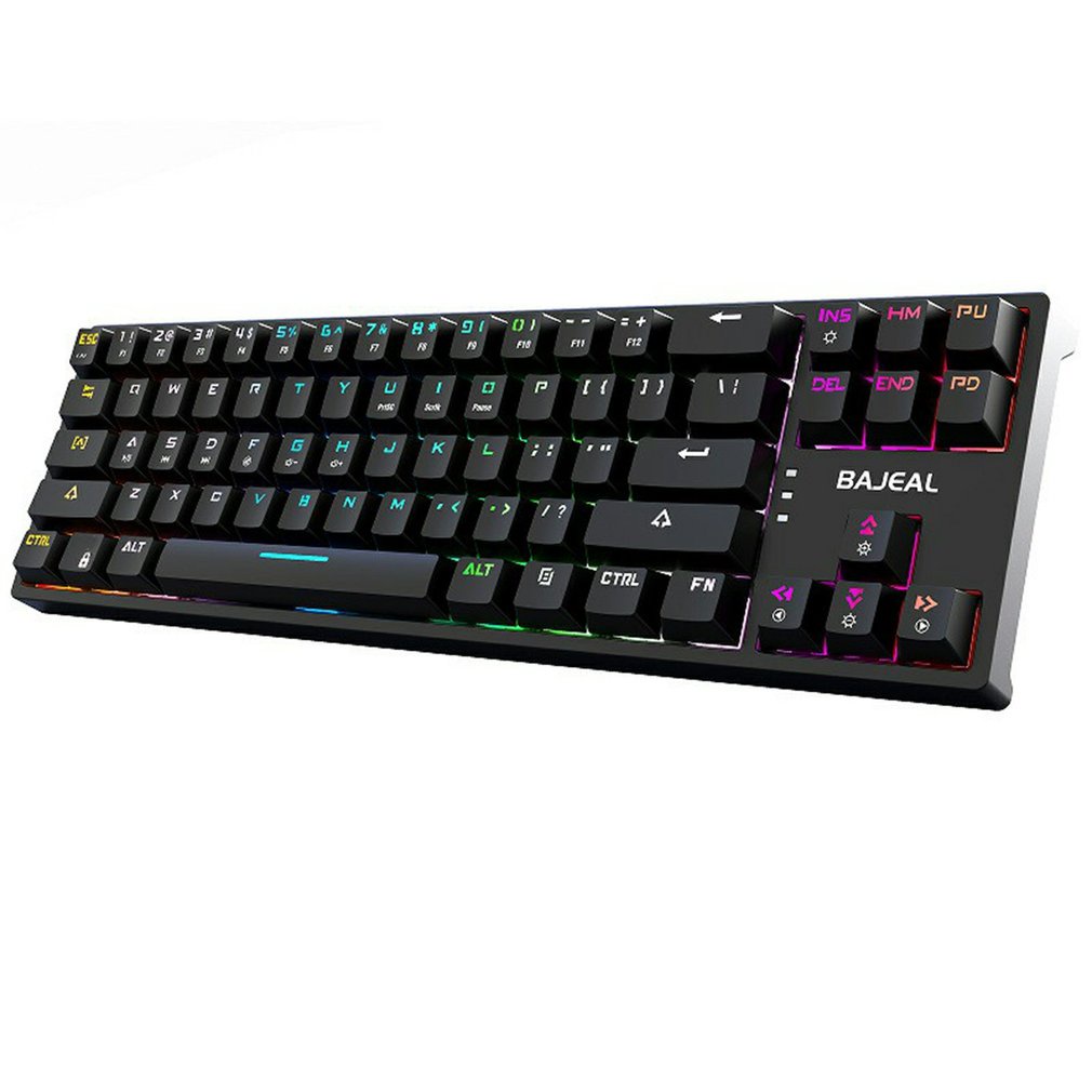 Mechanical Keyboard Usb Wire Gaming Rgb Backlit Anti-Ghosting Green Shaft Type-C Key Line Separation For Pc Laptop [Q/12]