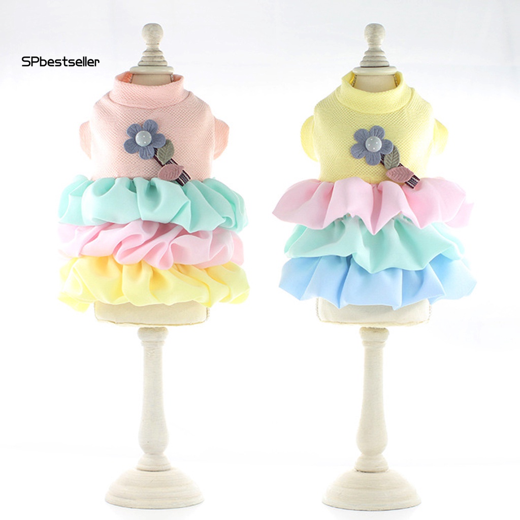 Đầm Mềm Thân Thiện Với Da Thú Cưng Họa Tiết Hoa Thời Trang Mùa Hè