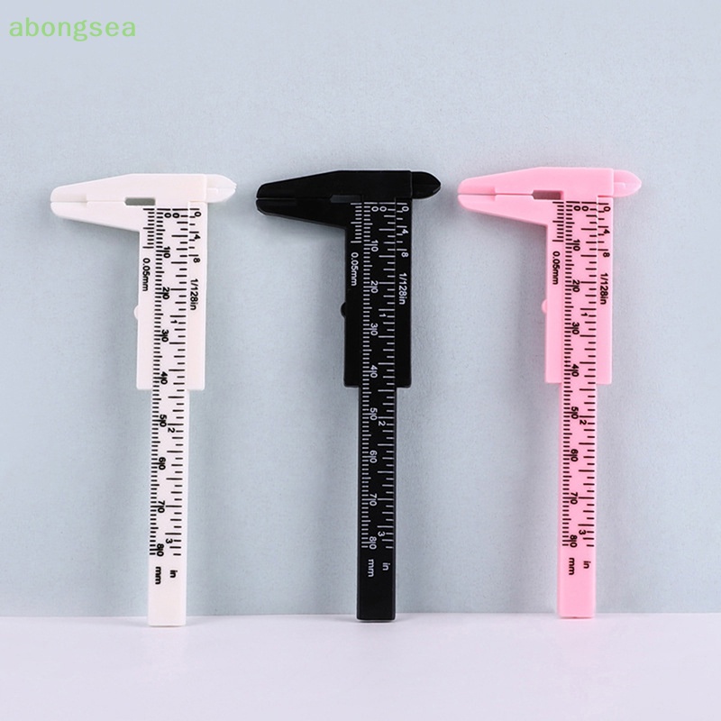 Set 3 Thước Cặp Vẽ Lông Mày Bằng Nhựa Tiện Dụng