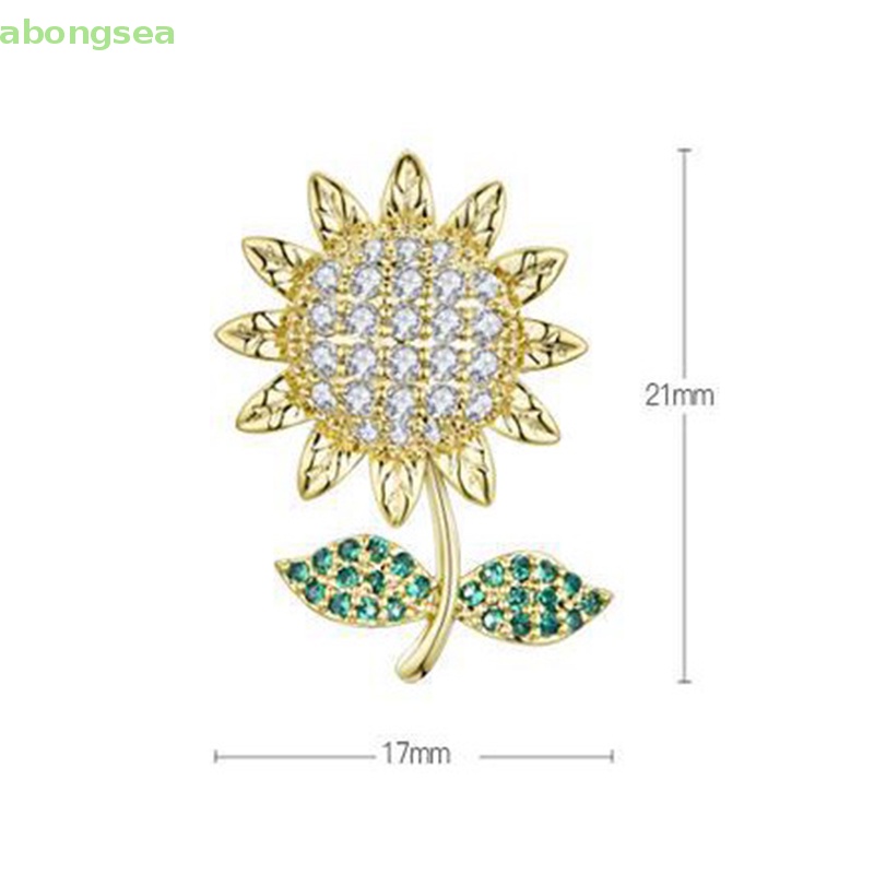 Ghim Cài Áo Hình Hoa Hướng Dương Đính Đá Lấp Lánh Chống Ánh Sáng Dành Cho Trang Trí