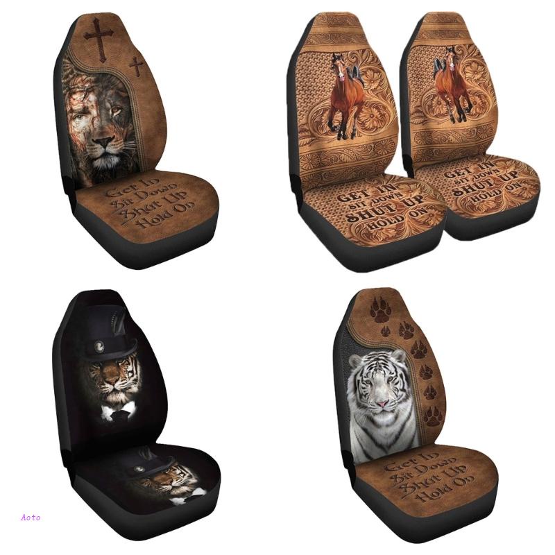 Aoto Vỏ Bọc Ghế Ngồi Xe Hơi In Họa Tiết Động Vật Cá Tính Cho Cún Cưng