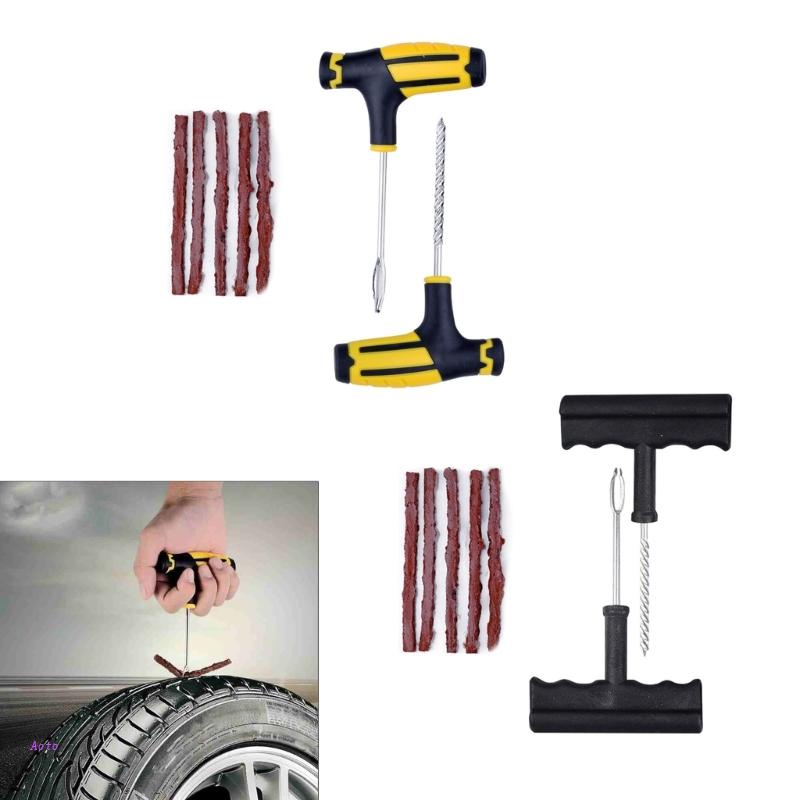 Bộ Dụng Cụ Sửa Chữa Lốp Xe Hơi Kèm Dải Cao Su