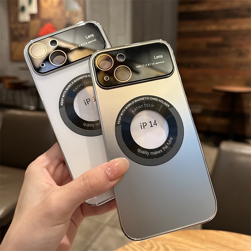 Ốp Điện Thoại Mặt Kính Nhám Chống Dấu Vân Tay Chống Sốc Cho iPhone 13 14 pro max 14 plus