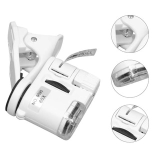 Magnifier 60X Mobile Phone Microscope With Led Universal Magnifying Glass Macro Lens Zoom Camera Clip [Q/15]