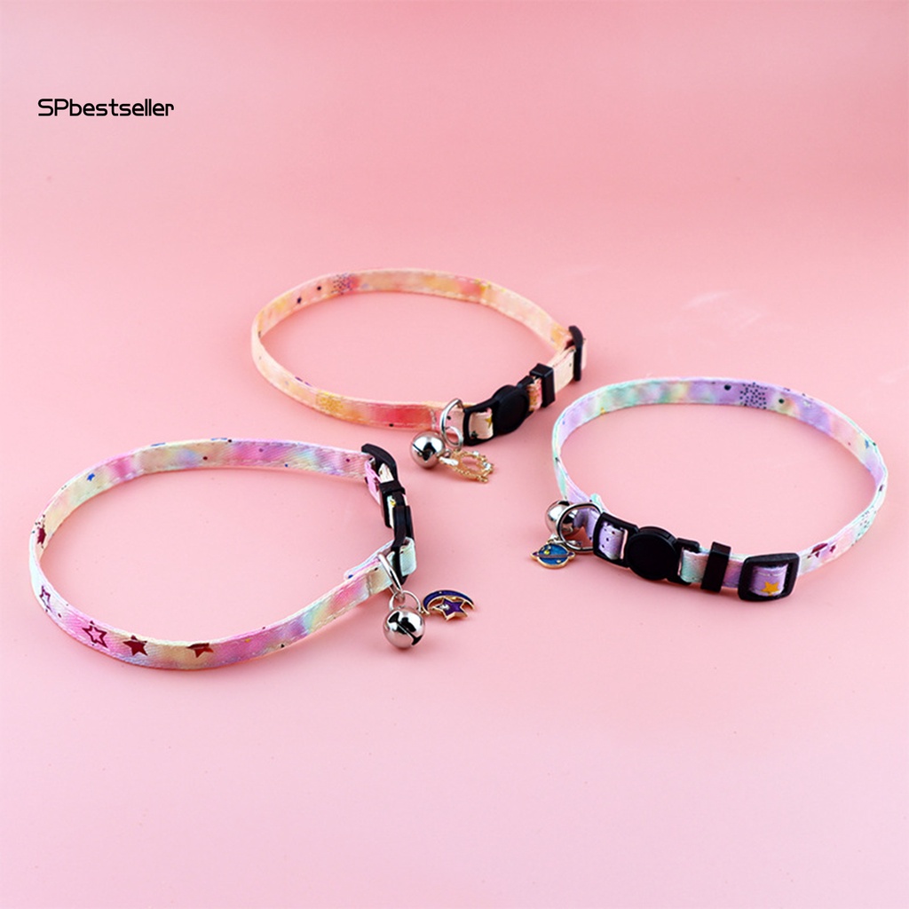 Vòng Cổ Đính Chuông Nhỏ Màu Gradient Trang Trí Cho Thú Cưng