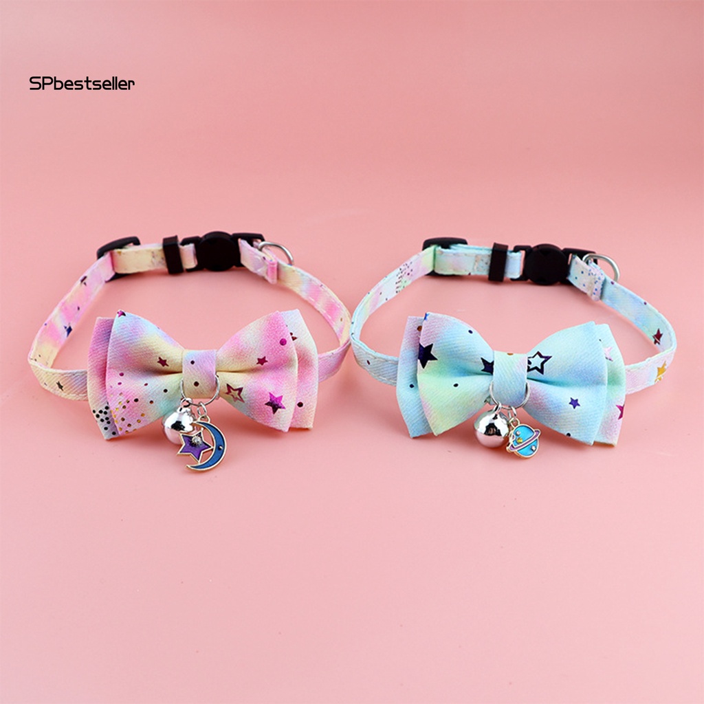 Vòng Cổ Đính Chuông Nhỏ Màu Gradient Trang Trí Cho Thú Cưng