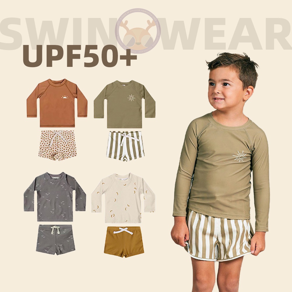 Bộ Đồ Bơi Tay Dài UPF50 + Chống Nắng Nhanh Khô Chất Lượng Cao Cho Bé Trai