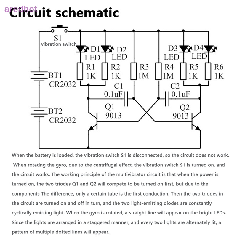1 Bộ Dụng Cụ Hàn Đèn LED Điện Tử Gyro DIY Mới