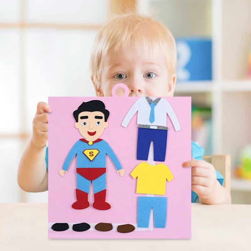 Đồ chơi trẻ em Xếp Hình Bằng Vải Nỉ Giáo Dục Sớm Cho Bé