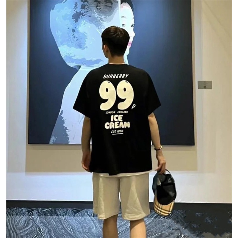 Áo Thun Cotton Nguyên Chất Ngắn Tay In Hình Cây Kem Mùa Hè B-88B88--R 23ss