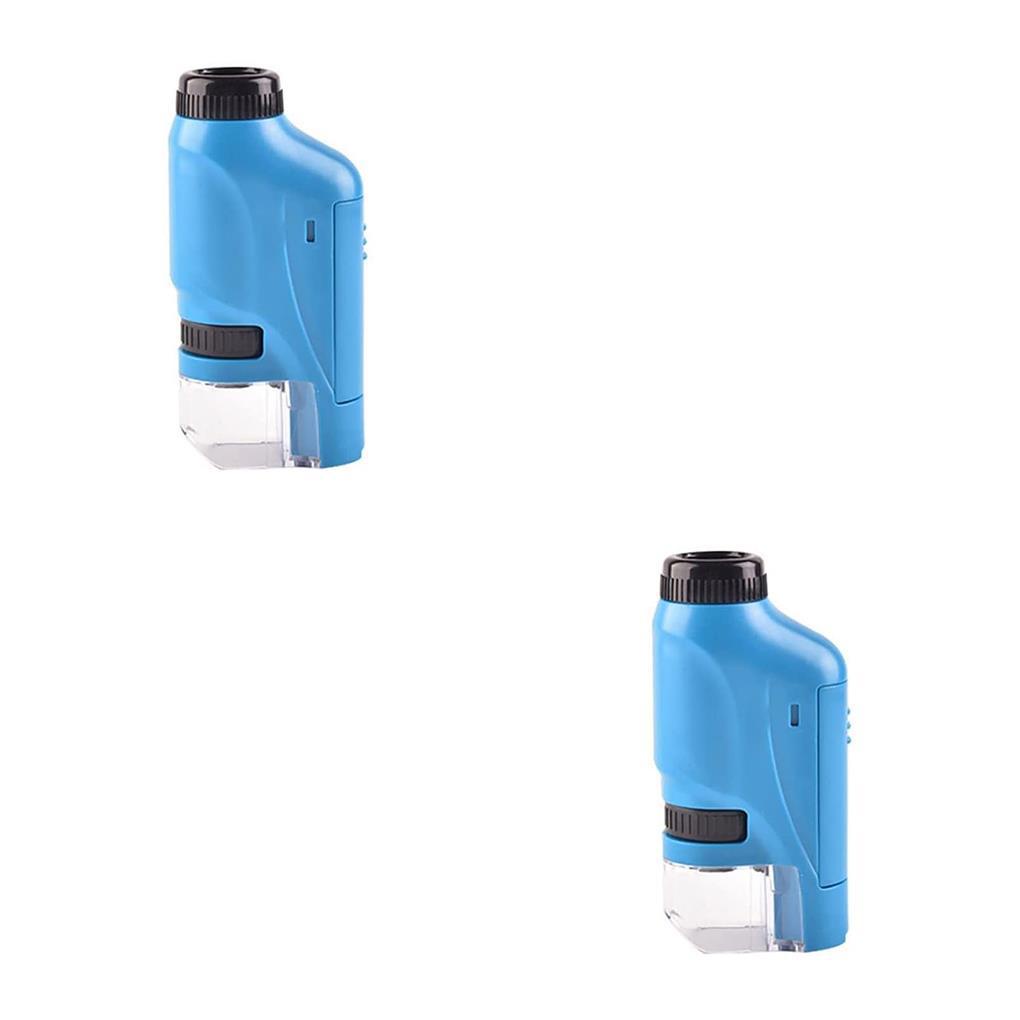 Set 2 Kính Hiển Vi Phóng To 60-120X Có Đèn LED Cho Bé