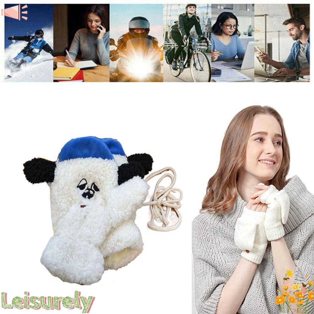 Găng Tay Giữ Ấm Mùa Đông Chống Lạnh In Họa Tiết Hoạt Hình Dễ Thương Có Thể Giặt Rửa Cho Nữ