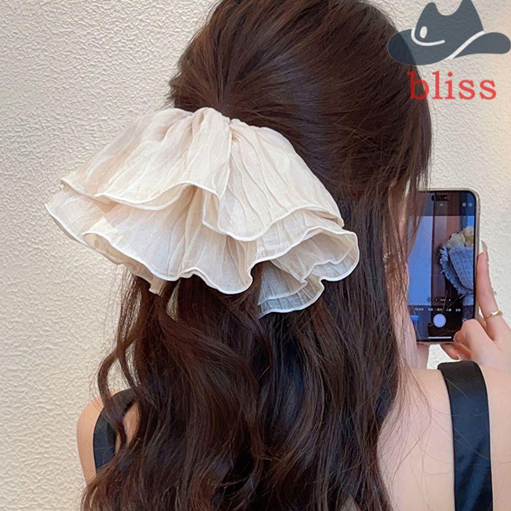 Dây Buộc Tóc Vải Ren Hoa Co Giãn Phong Cách Hàn Quốc Dễ Thương