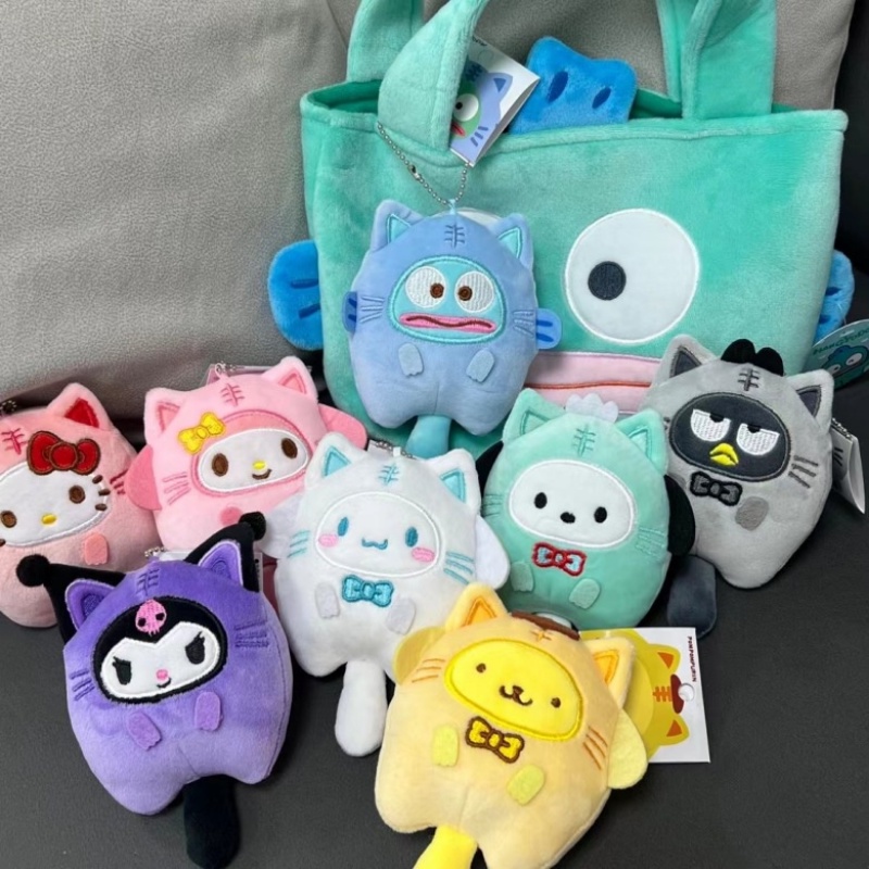 SANRIO Móc Khóa Hình Mèo Kitty Cinnamoroll Hello Kitty Nhồi Bông Đáng Yêu