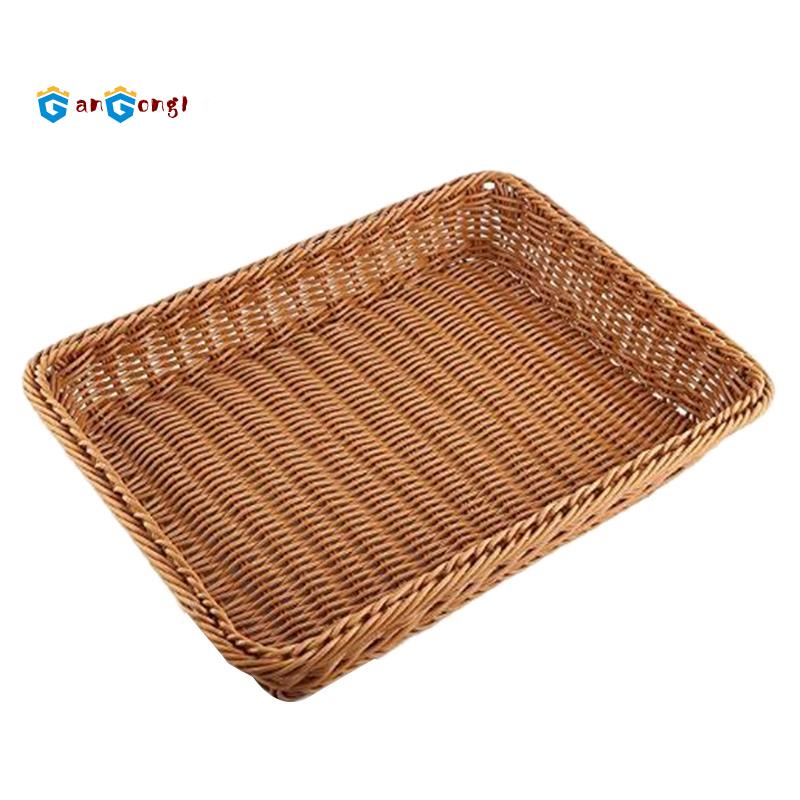 Giỏ Đan Lát Đựng Bánh Mì / Trái Cây / Rau Củ Quả Để Bàn Màu Nâu Dùng Trong Siêu Thị / Nhà Hàng