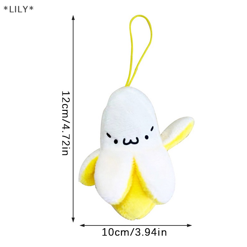 Lily phim hoạt hình sang trọng chuối Keychain chuối Mặt dây chuyền Búp Bê Móc Chìa Khóa Túi xe Móc khóa quà Tặng uuu