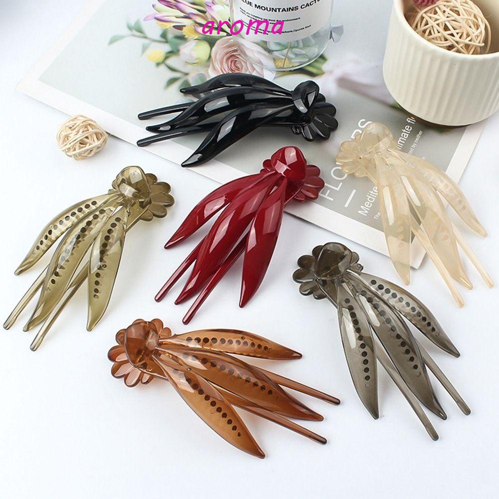 Kẹp Tóc Càng Cua Bằng Nhựa Phong Cách Retro Hàn Quốc Thanh Lịch Dễ Phối Đồ Dành Cho Nữ