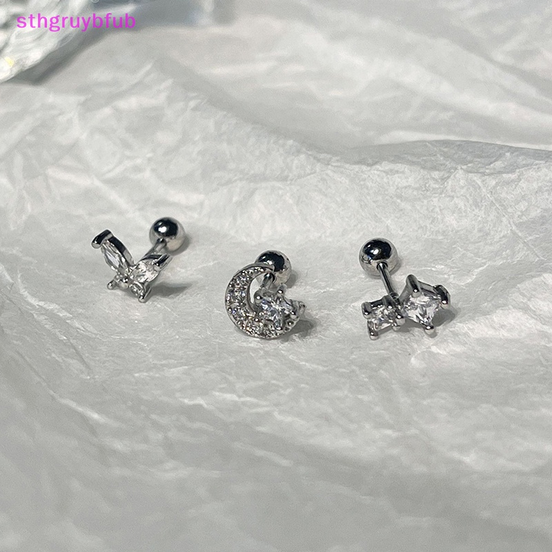 1 Khuyên Tai Hình Trái Tim Đôi Cánh Bằng Thép Không Gỉ Dễ Thương Cho Nữ