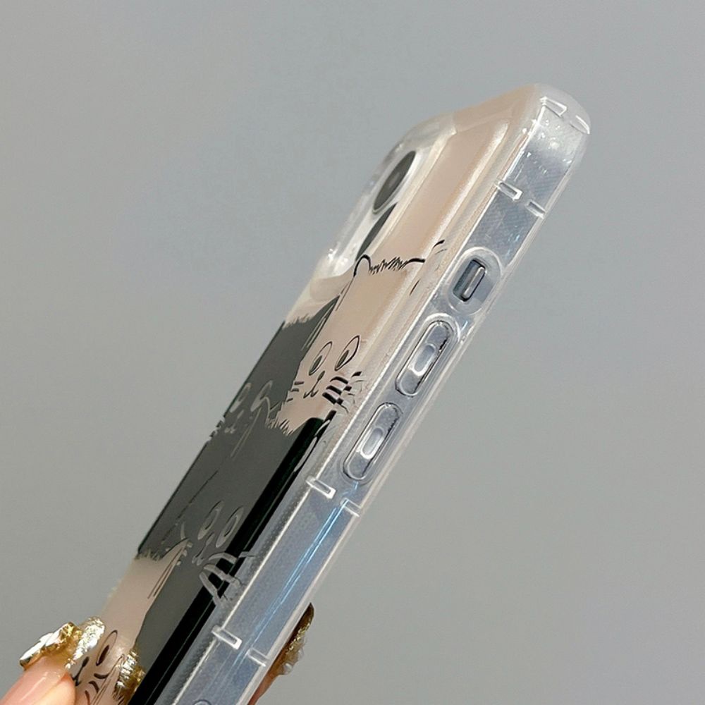 Ốp Điện Thoại TPU Mềm Trong Suốt Chống Sốc Chống Dấu Vân Tay In Hình Mèo Cho IPhone 14 Pro Max 13 12 11 Pro Max XS XR 7 8 6 Plus