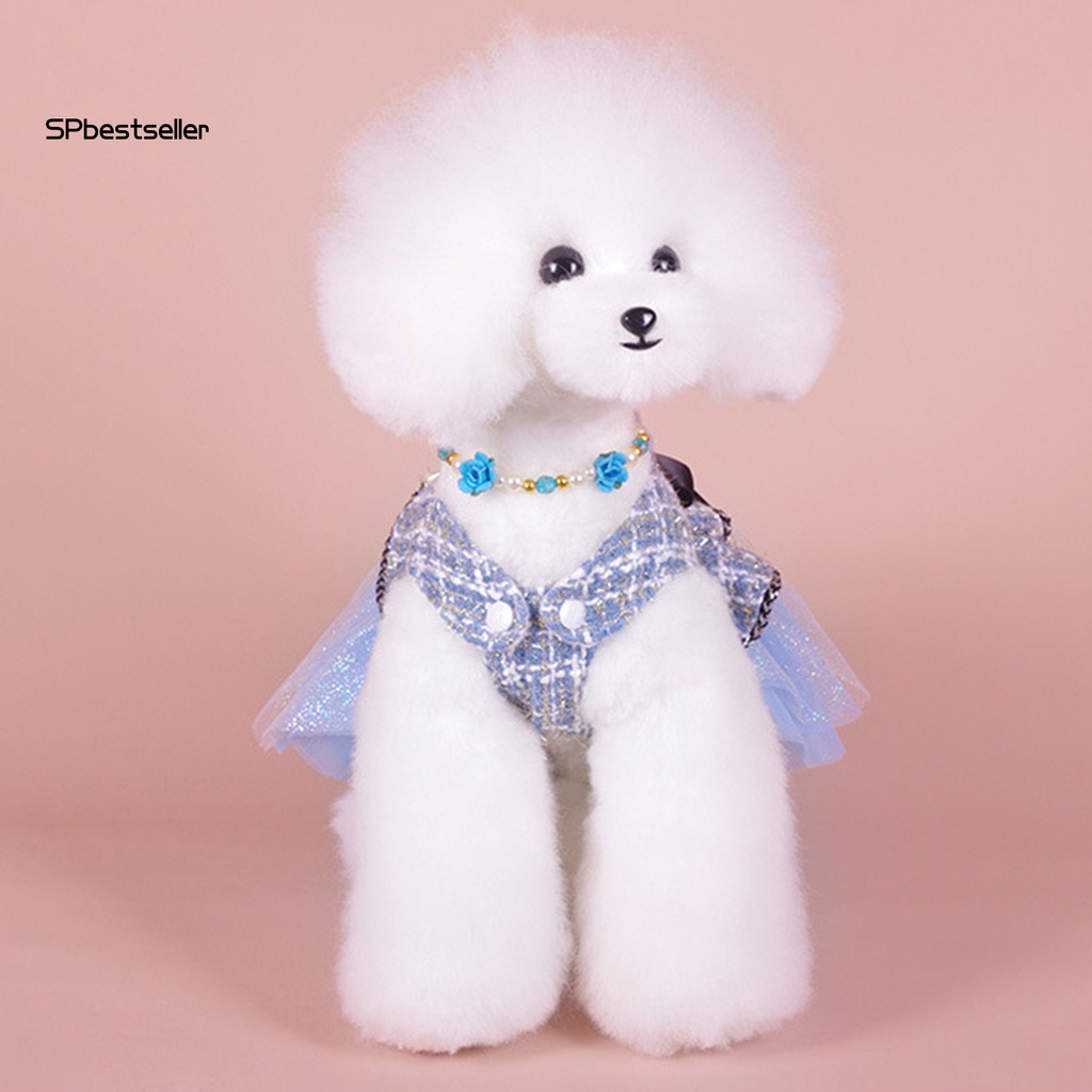 Đầm Cotton Lấp Lánh Chống Dầu Có Thể Giặt Rửa Cho Cún Cưng