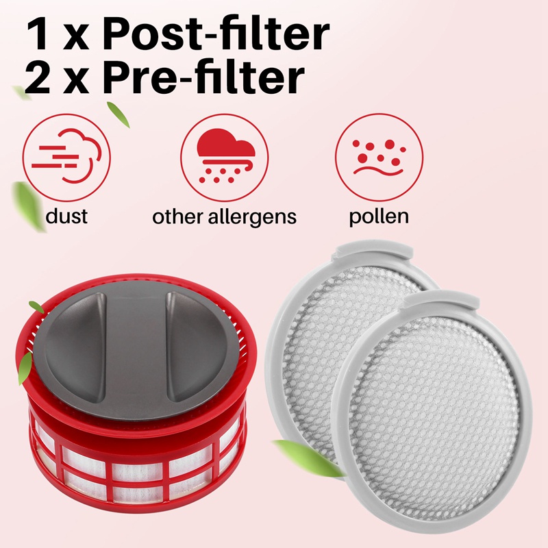 Các bộ phận cho Máy hút bụi cầm tay Xiaomi Roborock H7 H6 Bộ lọc bông phía trước và Bộ lọc Hepa phía sau Phụ kiện bổ sung