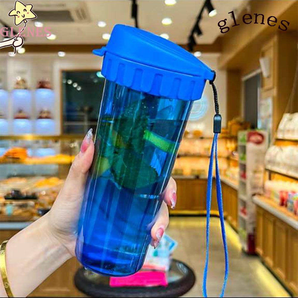 Cốc Uống Nước 500ml Bằng Nhựa Chống Rơi Chống Rò Rỉ Tiện Dụng