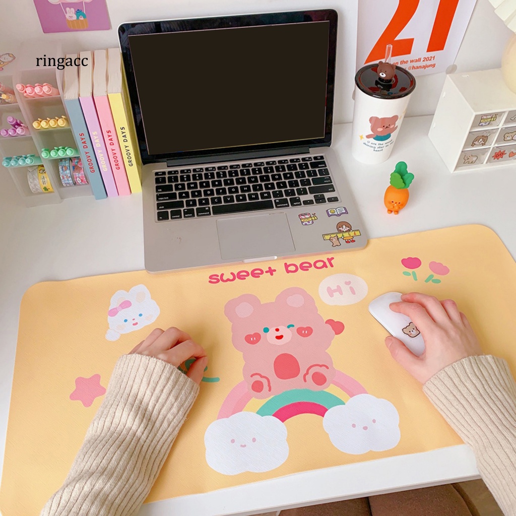 Tấm Lót Chuột &amp; Bàn Phím Bằng PVC Mềm Chống Nước In Hình Hoạt Hình Dễ Thương