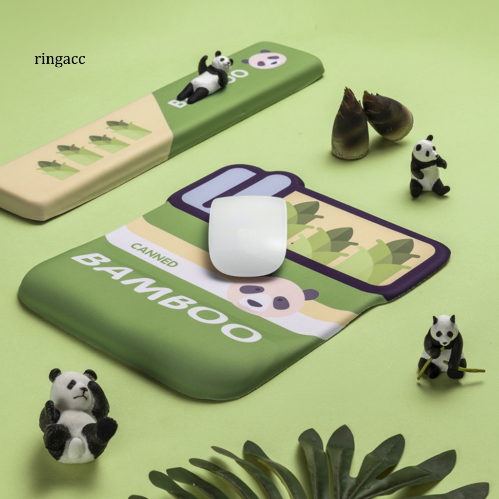 Tấm Lót Chuột Và Bàn Phím Silicone Chống Trượt Hình Gấu Trúc Hoạt Hình Dễ Thương