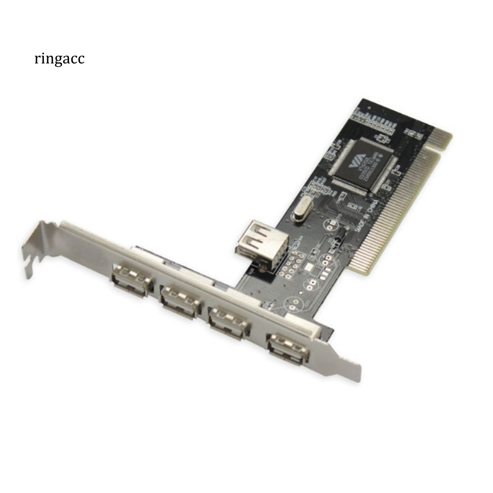 Card Mở Rộng 480Mbps PCI Sang 4 + 1 USB 2.0 Cho Máy Tính Để Bàn