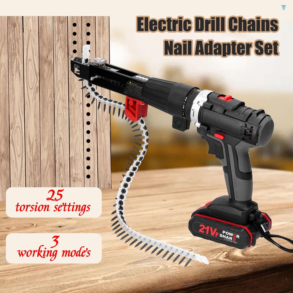 Tua Vít Điện Mini 3 Trong 1 Có Thể Điều Chỉnh 25 Mchine Điều Chỉnh Kèm Dây Xích