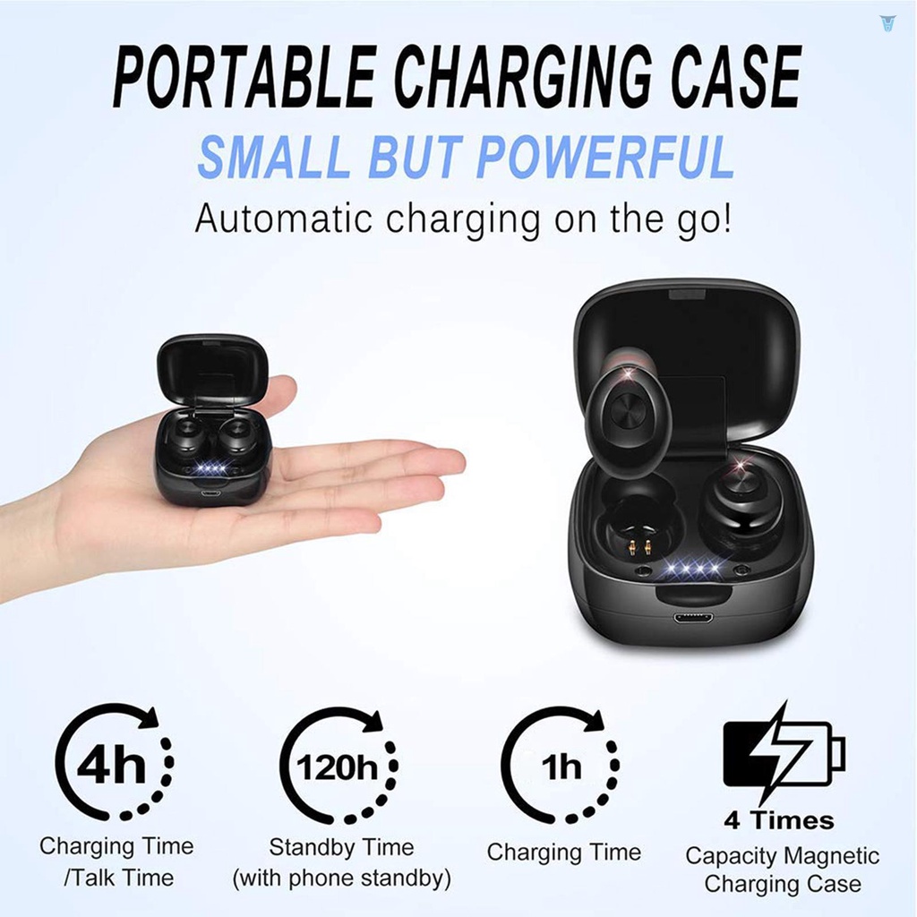 Tai Nghe Nhét Tai Không Dây XG12 BT5.0 Mini Giảm Tiếng Ồn Có Micro Tiện Dụng